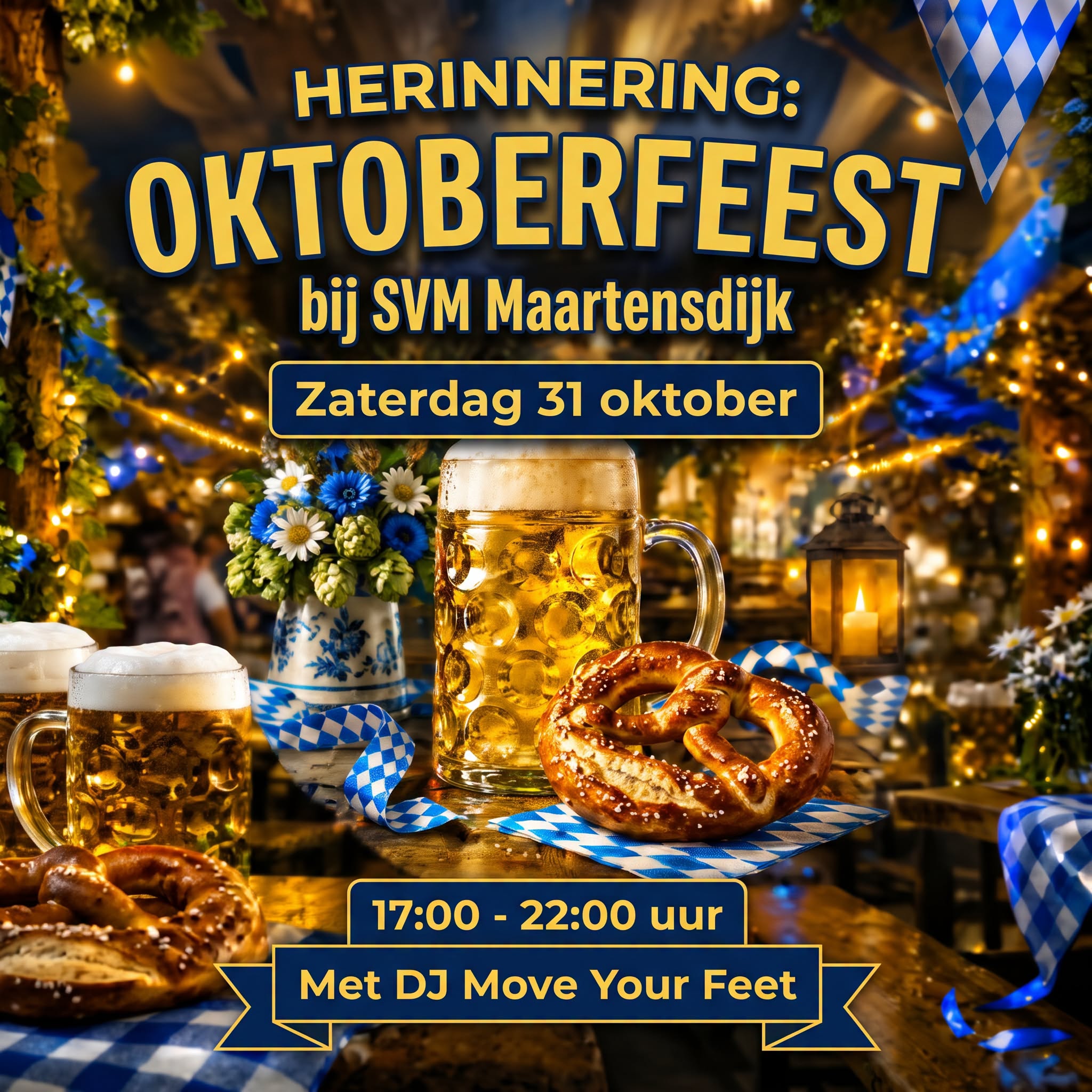 Oktoberfest bij SVM op zaterdag 31 oktober! 🍻🥨