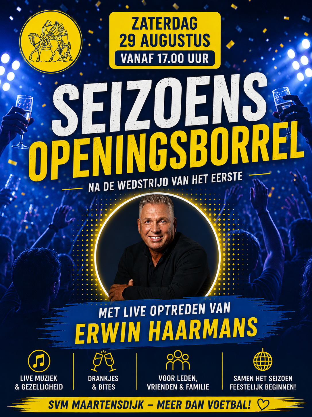 We trappen het nieuwe seizoen af met de seizoensopeningsborrel!