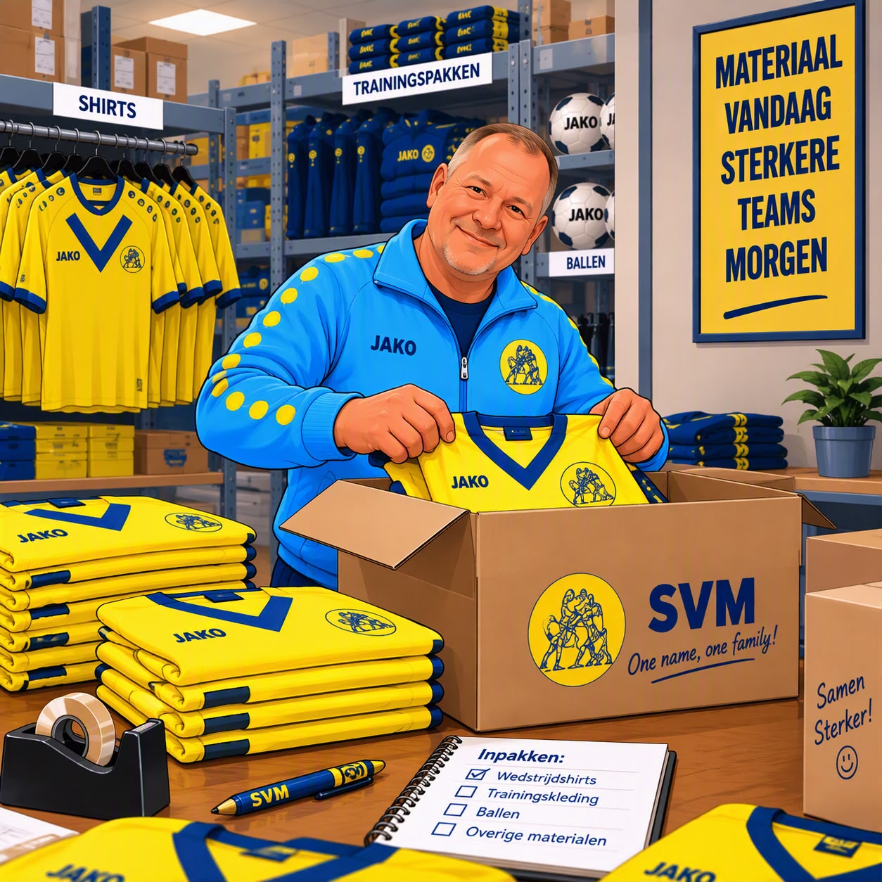 Uitreiking wedstrijdshirts op donderdag 29 oktober