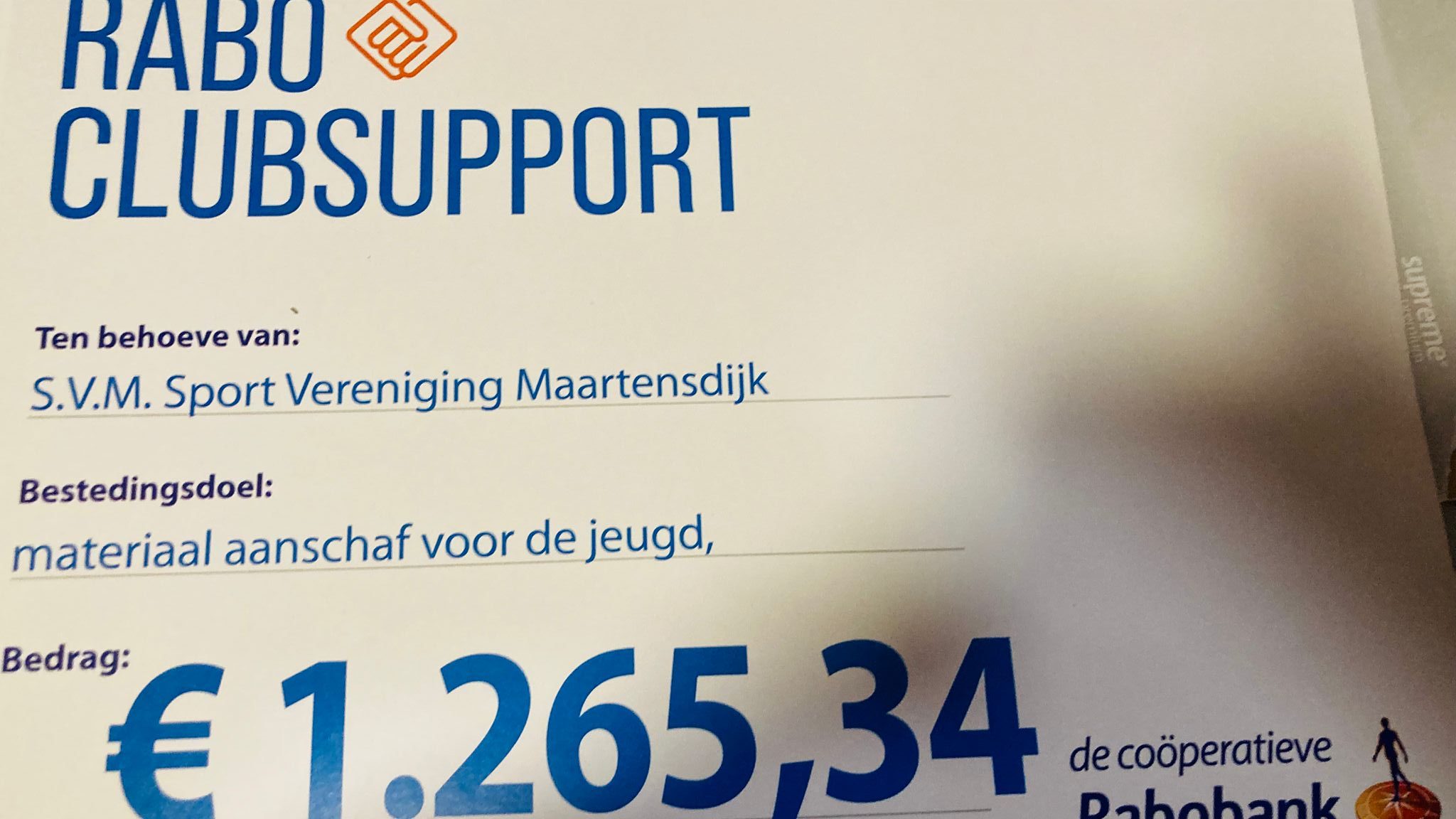 Uitslag Rabo ClubSupport